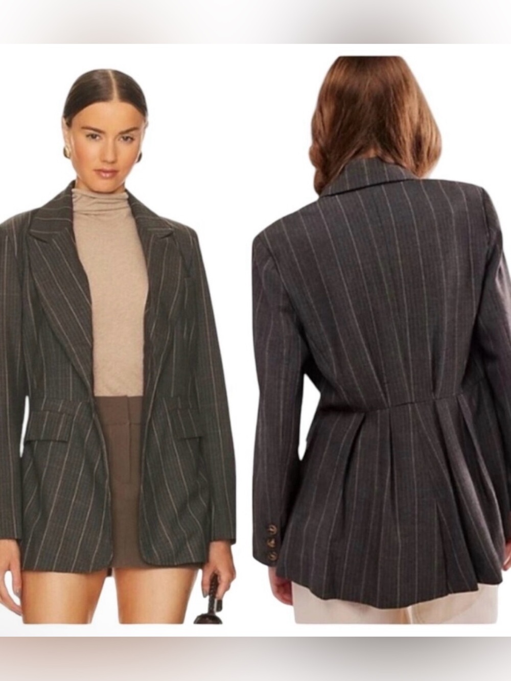 Free People Charlotte Blazer in Charcoal size Small